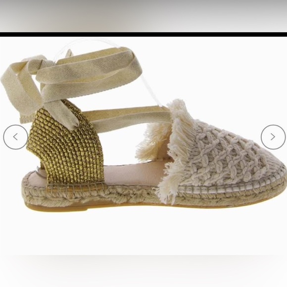 Free People Cream and Gold Espadrilles - Picture 4 of 7